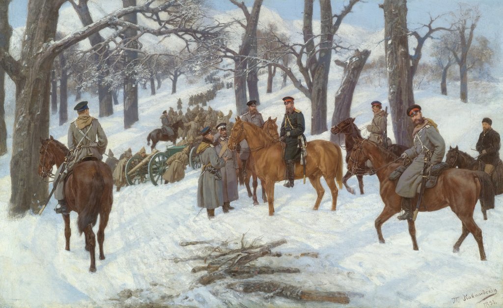 Detail of General Count Iosif Gurko in the Balkans by Pavel Osipovich Kovalevsky