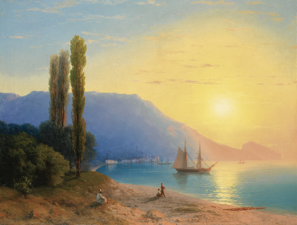 Detail of Sunset over Yalta by Ivan Konstantinovich Aivazovsky