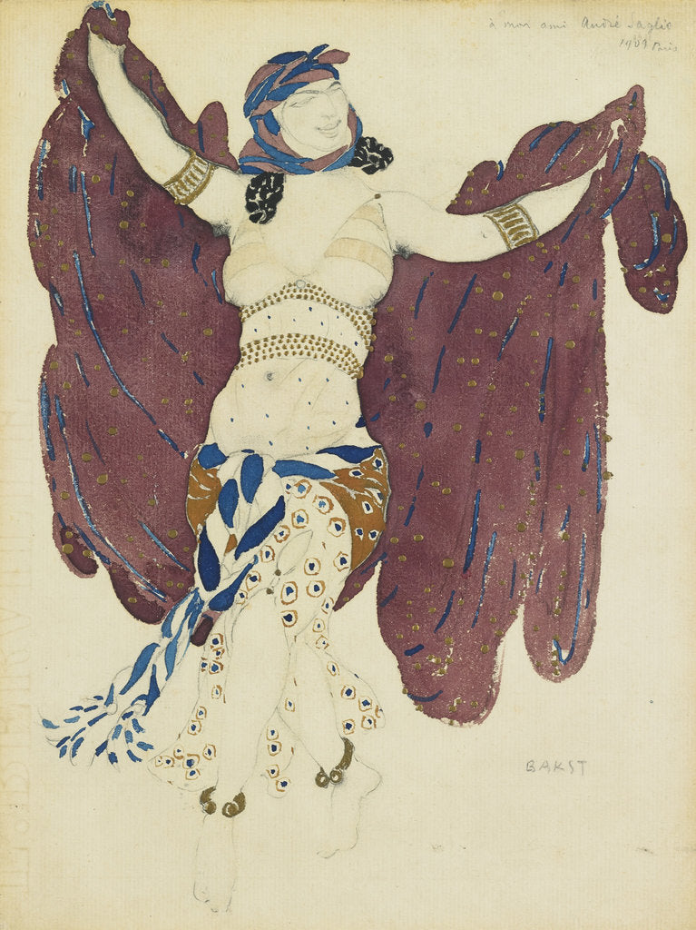 Detail of Costume design for the ballet Cleopatra by A. Arensky by Léon Bakst