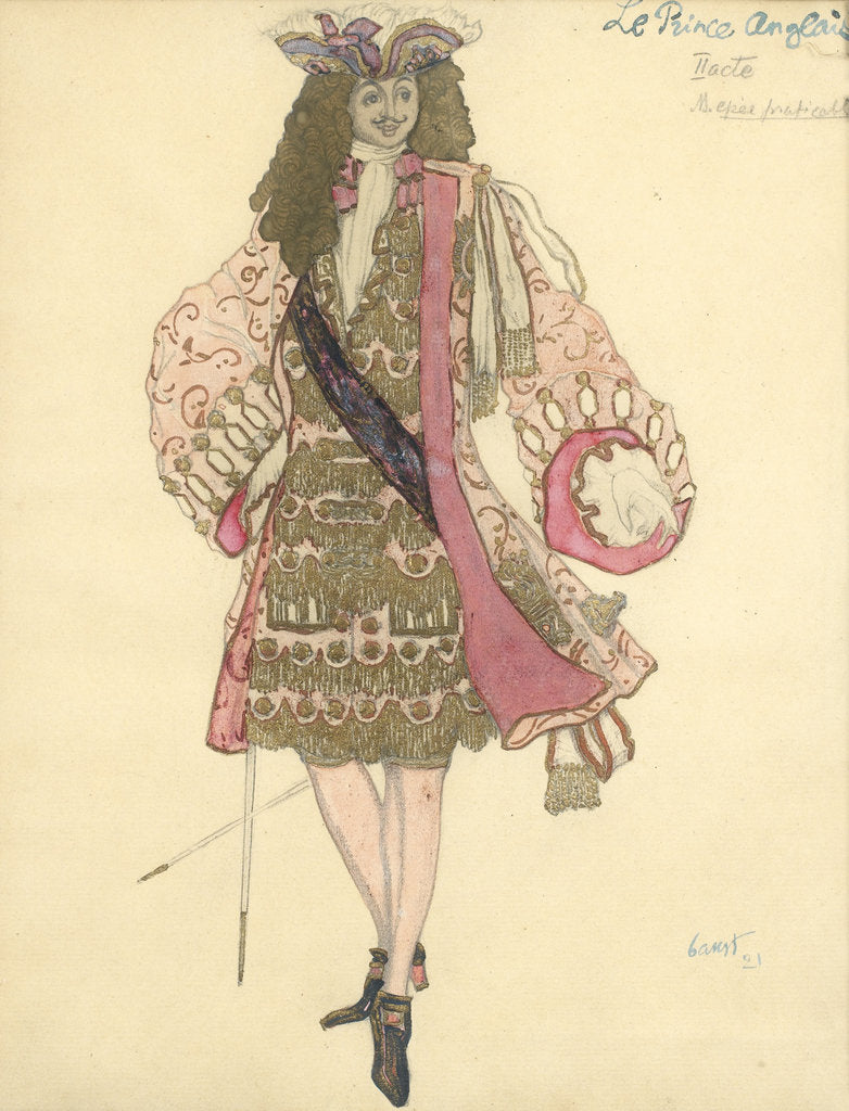 Detail of Costume design for the ballet Sleeping Beauty by P. Tchaikovsky by Léon Bakst