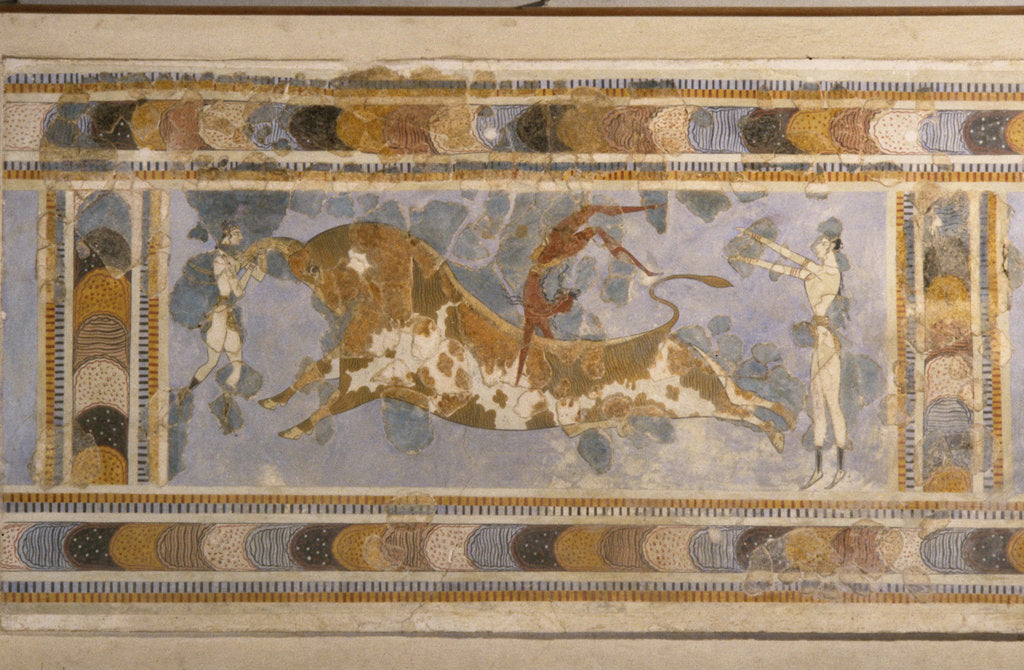 Detail of Bull-Leaping by Bronze Age culture