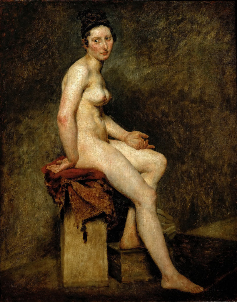 Detail of Mademoiselle Rose (Seated Nude) by Eugène Delacroix