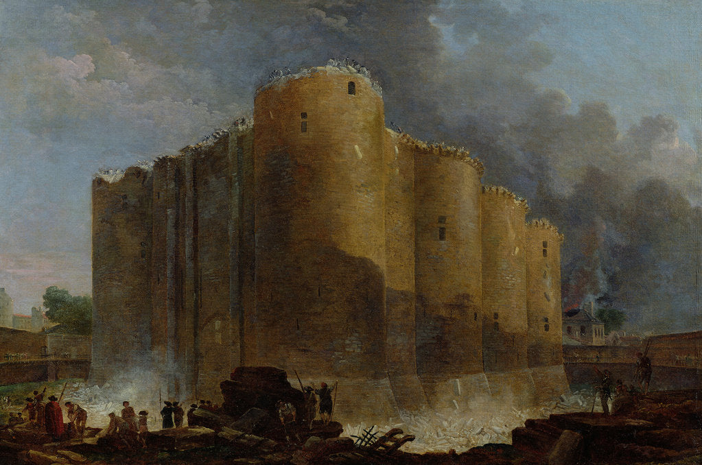 Detail of The demolition of the Bastille, July 14, 1789 by Hubert Robert