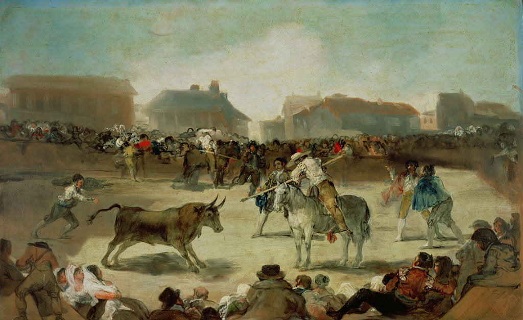 Detail of A Village Bullfight by Francisco de Goya