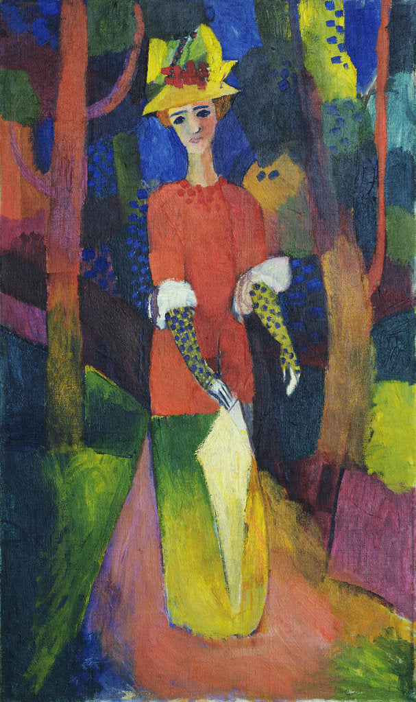 Detail of Lady in a Park by August Macke