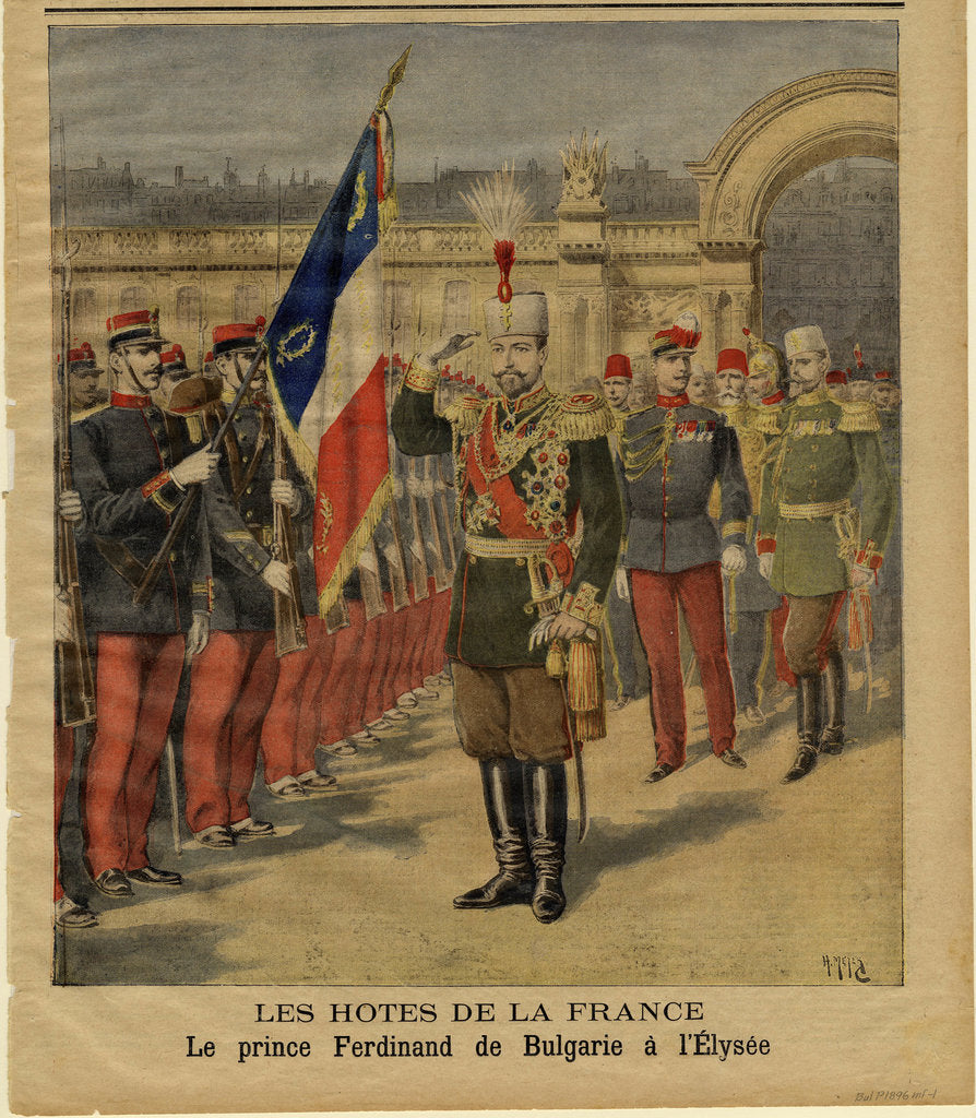 Detail of Ferdinand I of Bulgaria at the Élysée Palace by Henri Meyer