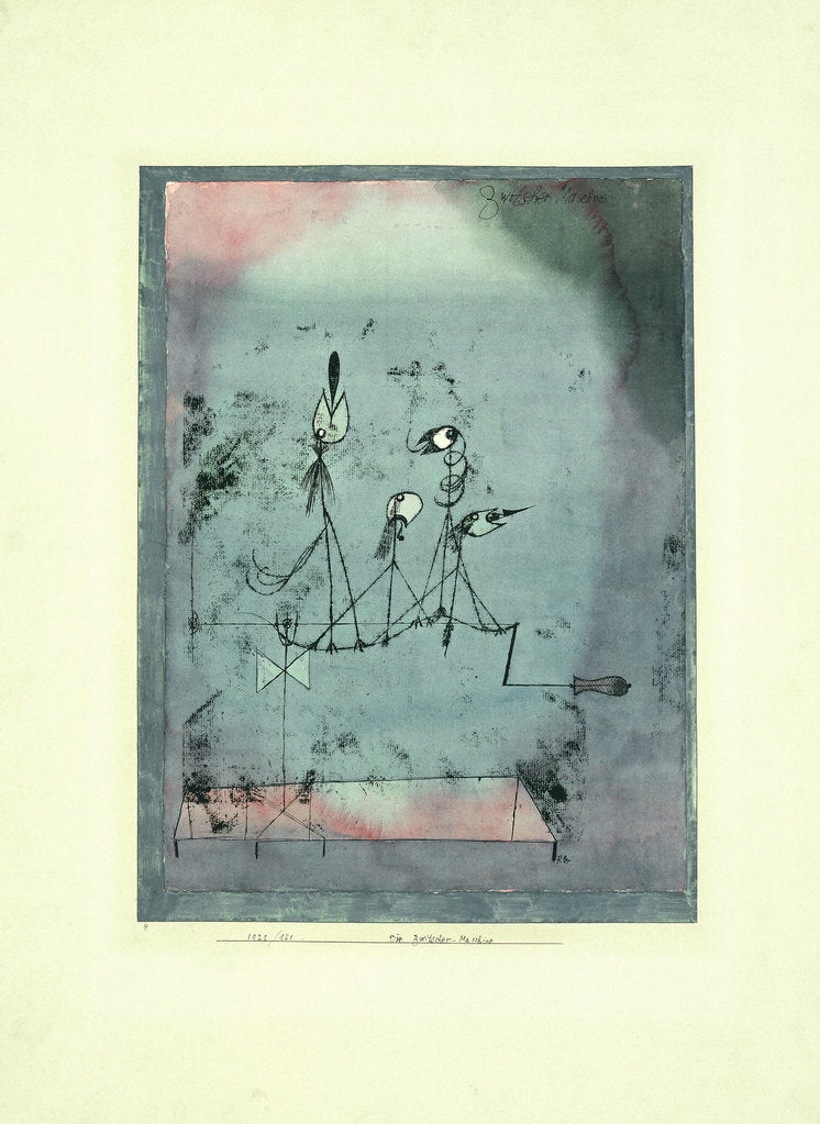 Detail of Twittering Machine by Paul Klee
