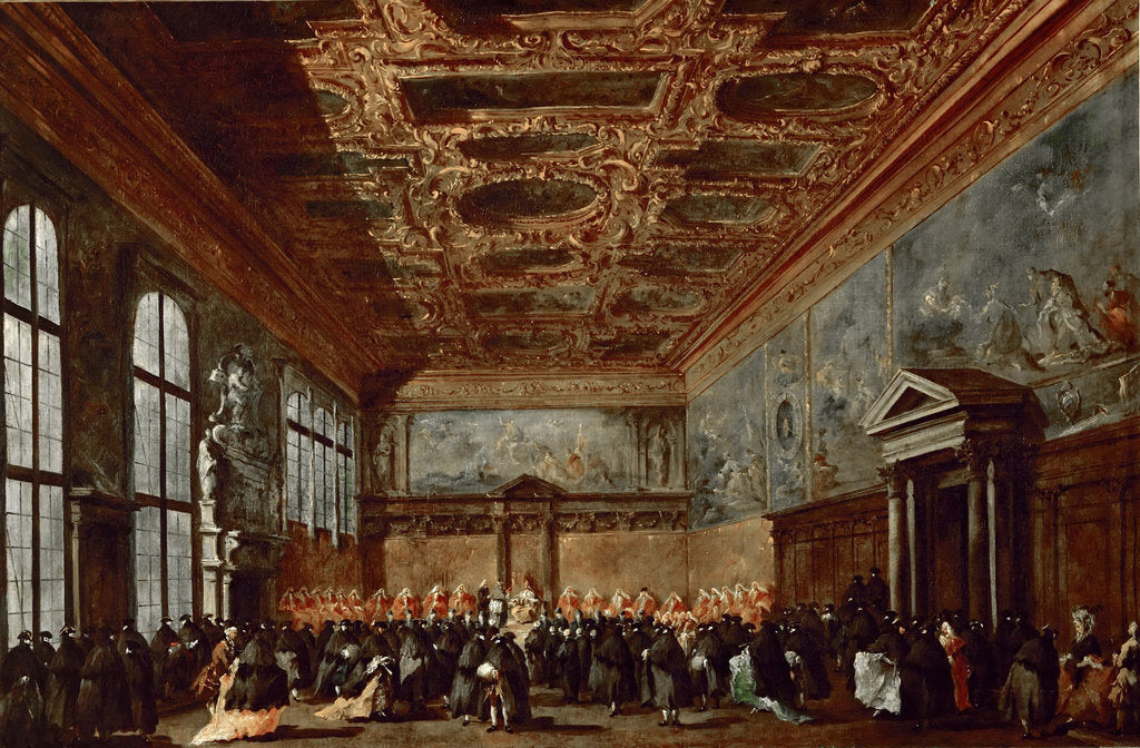 Detail of The Doge of Venice Giving Audience in the Sala del Collegio in the Doge?s Palace by Francesco Guardi