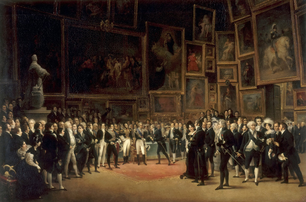 Detail of Charles X Distributing Awards to Artists Exhibiting at the Salon of 1824 at the Louvre by François-Joseph Heim