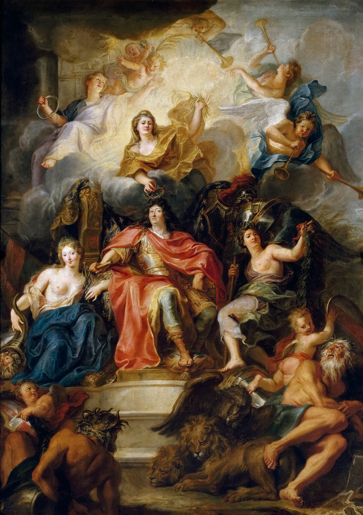 Detail of The glorification of Louis XIV by Antoine Coypel