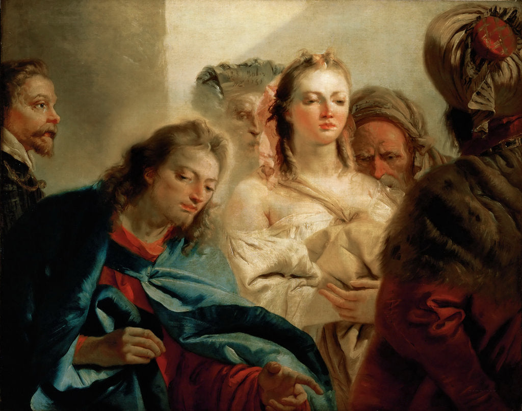 Detail of Christ and the Woman Taken in Adultery by Giambattista Tiepolo