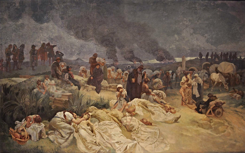 Detail of Petr Chelcicky at Vodnany (The cycle The Slav Epic) by Alfons Marie Mucha