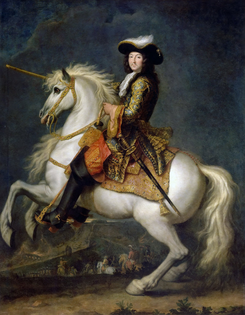 Detail of Equestrian portrait of Louis XIV by René-Antoine Houasse