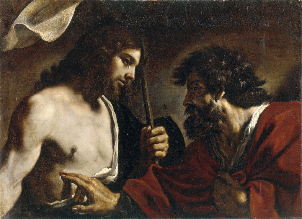 Detail of The Incredulity of Saint Thomas by Guercino