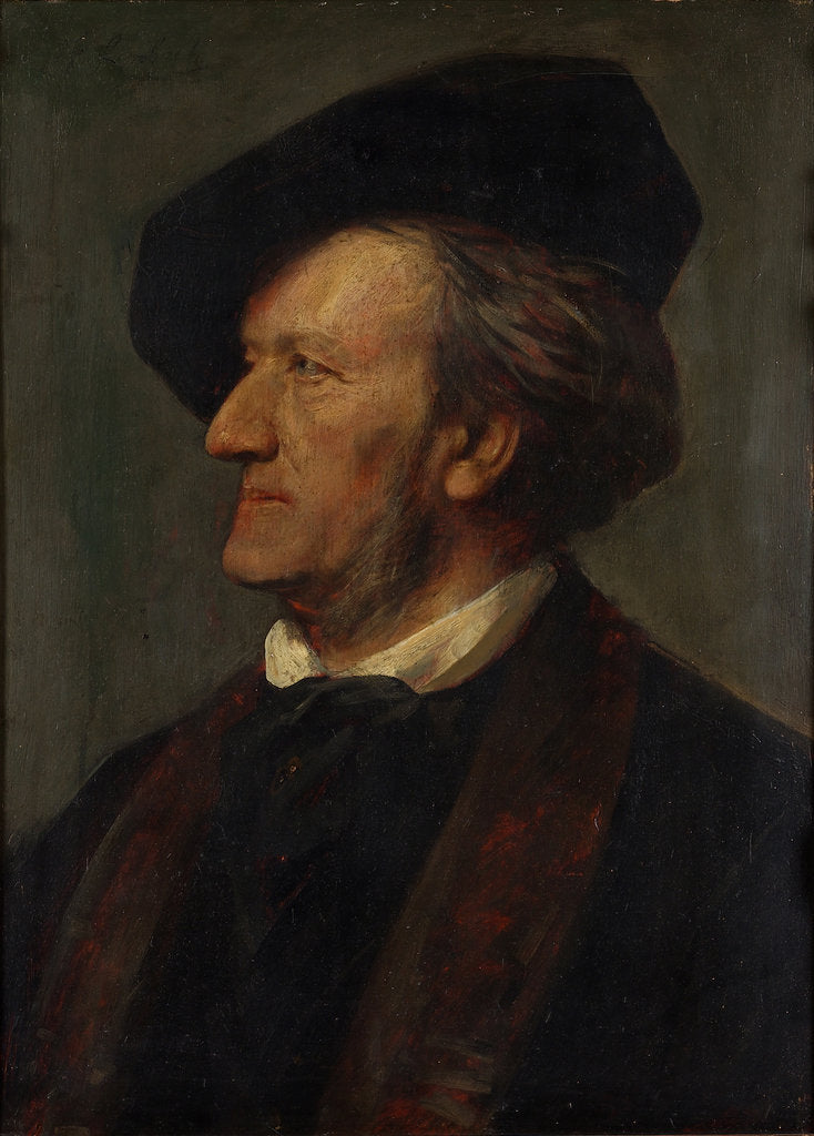 Detail of Portrait of the composer Richard Wagner by Franz von Lenbach