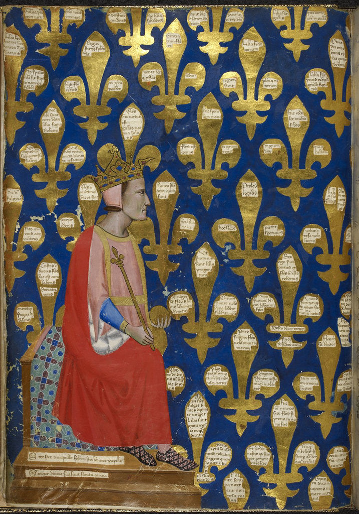 Detail of Robert of Anjou (From Regia Carmina by Convenevole da Prato) by Pacino di Buonaguida