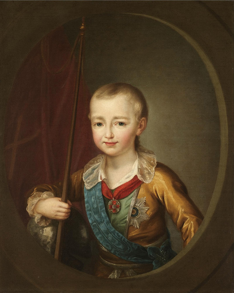 Detail of Portrait of Grand Duke Alexander Pavlovich (Alexander I) as Child by Dmitri Grigorievich Levitsky