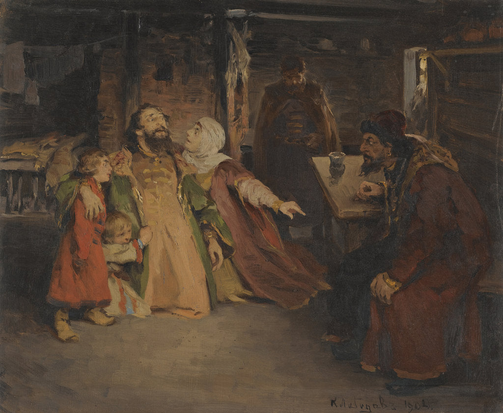 Detail of Ivan the Terrible by Klavdi Vasilyevich Lebedev