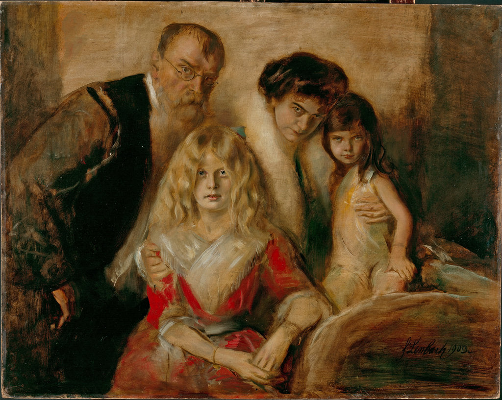 Detail of The Artist with his Wife and Children by Franz von Lenbach