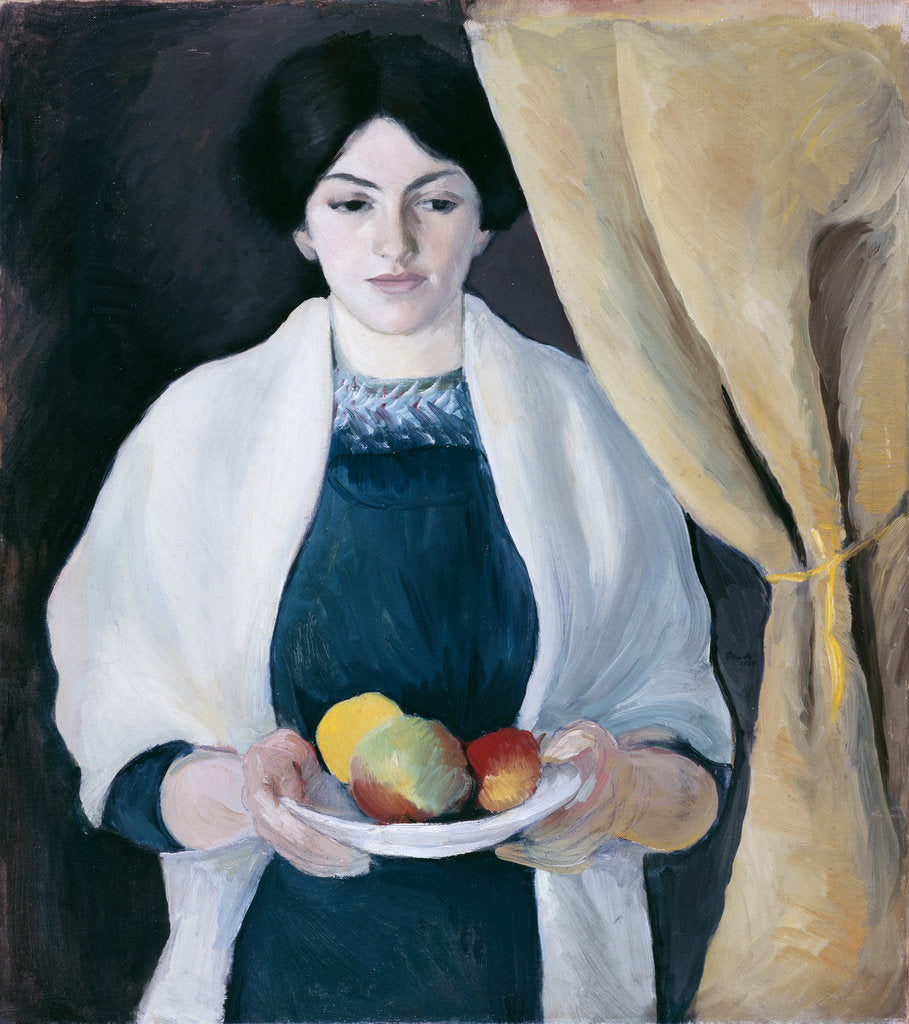Detail of Portrait with Apples by August Macke
