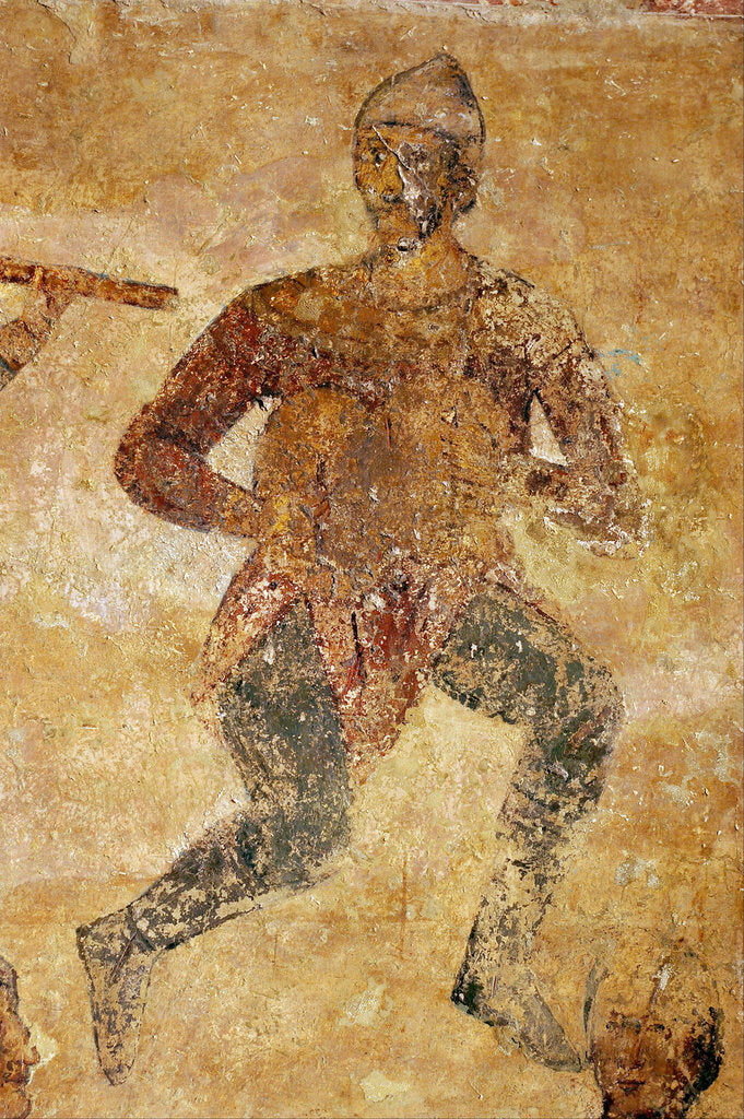 Detail of Musicians and acrobats (detail) by Ancient Russian frescos