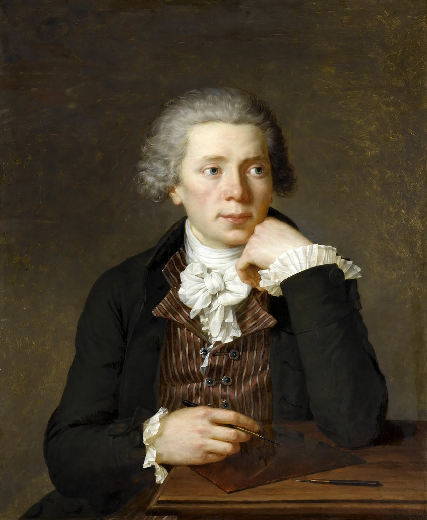 Detail of Portrait of Jacques Joseph Coiny by Baron François-Xavier Pascal Fabre
