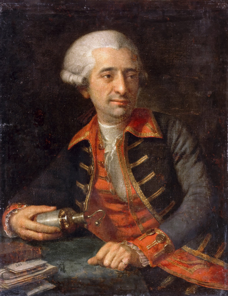 Detail of Portrait of Antoine-Laurent Lavoisier by Geneviève Brossard de Beaulieu