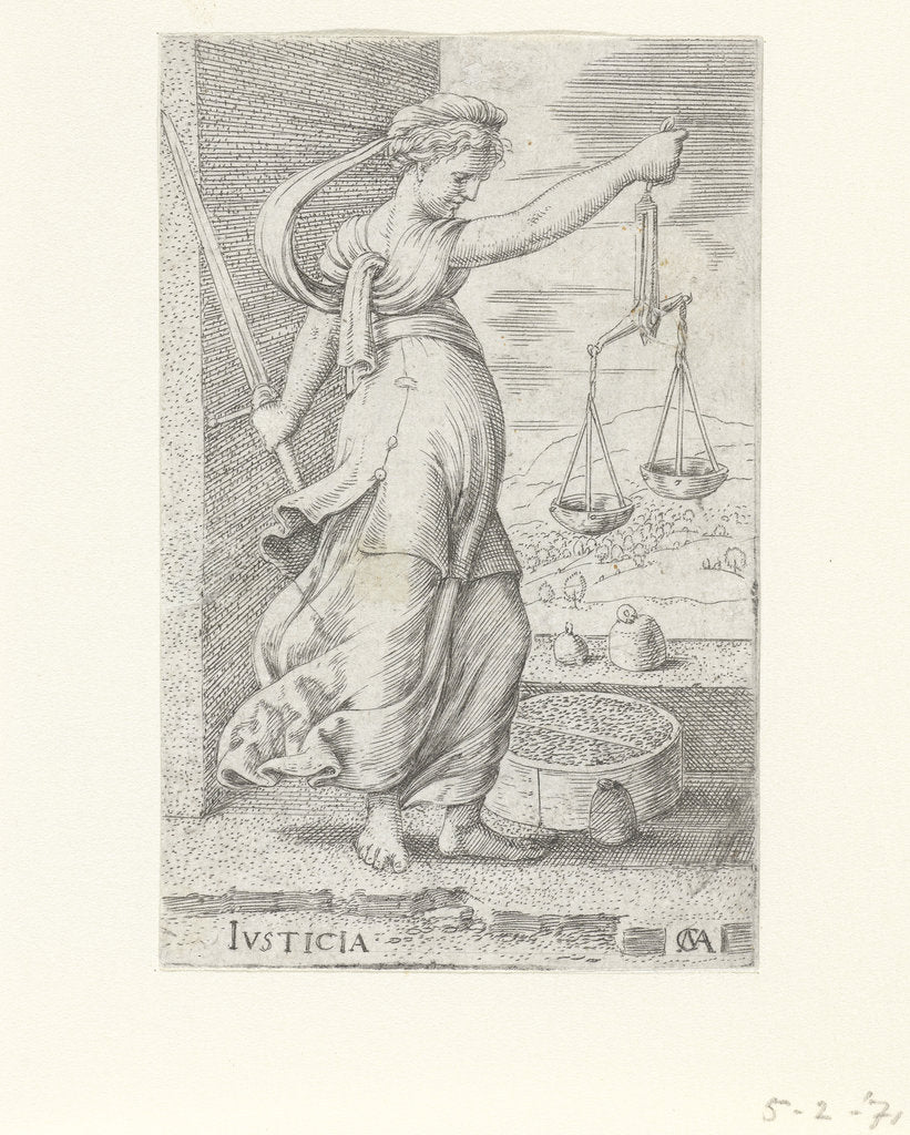 Detail of Justitia (Justice) by Cornelis Massys
