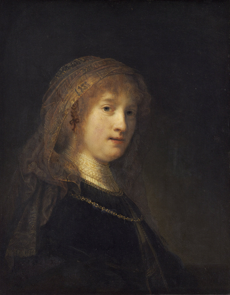 Detail of Portrait of Saskia van Uylenburgh by Rembrandt van Rhijn