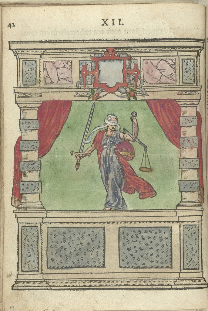 Detail of Personification of Justice by Antoni van Leest
