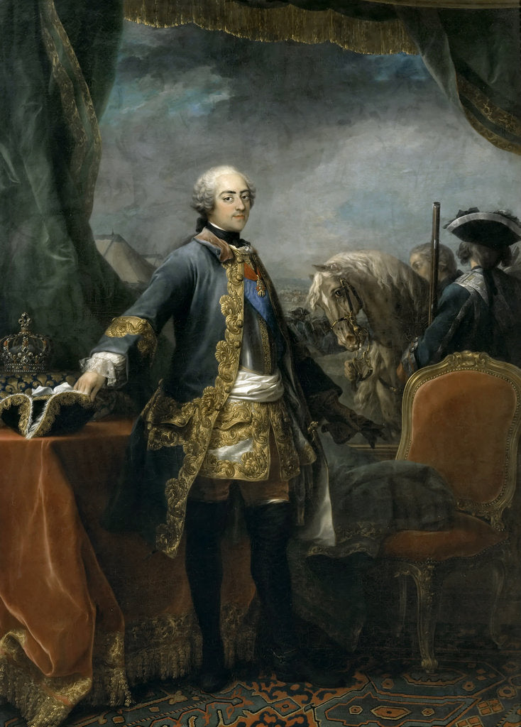Detail of Portrait of the King Louis XV by Carle Van Loo