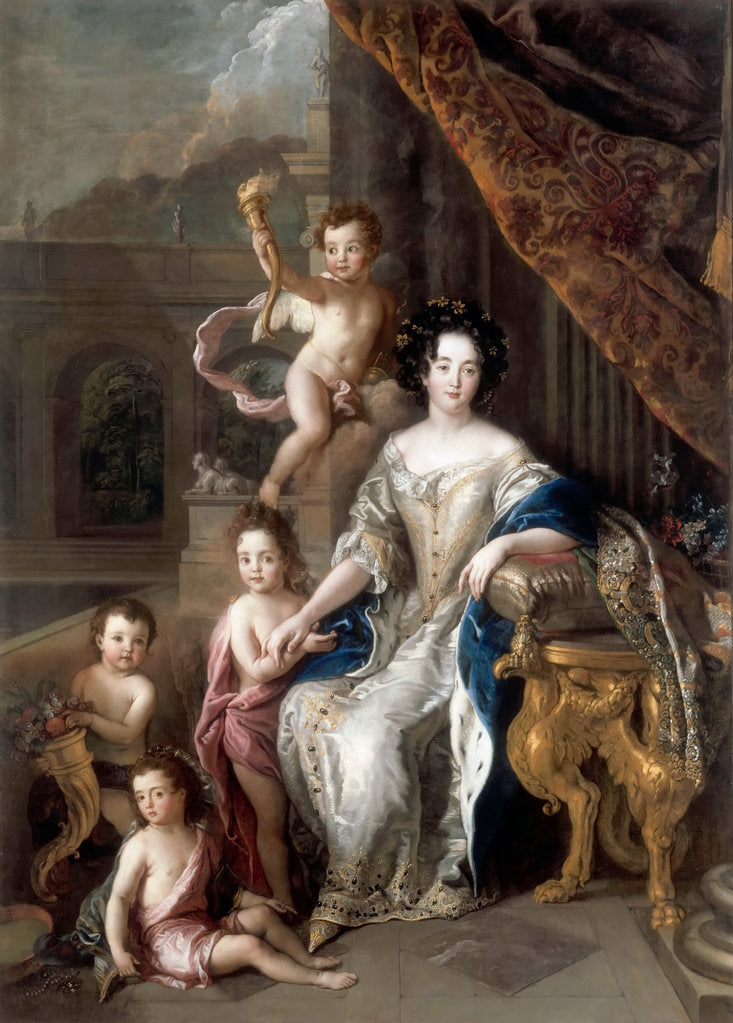 Detail of Marquise de Montespan and her children by Charles de La Fosse