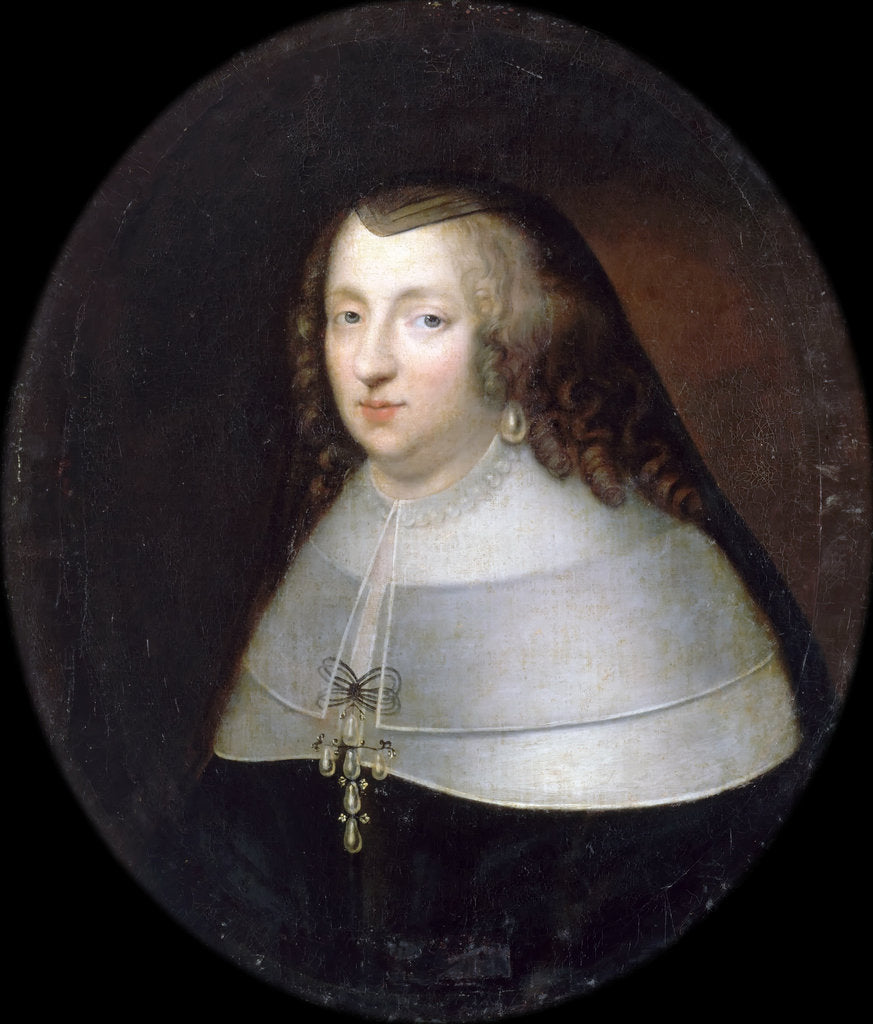 Detail of Portrait of Anne of Austria by Henri Beaubrun