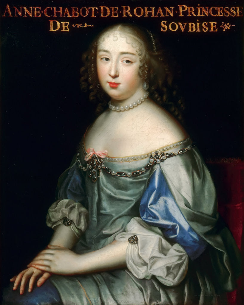 Detail of Anne de Rohan-Chabot, Princess de Soubise by Henri Beaubrun