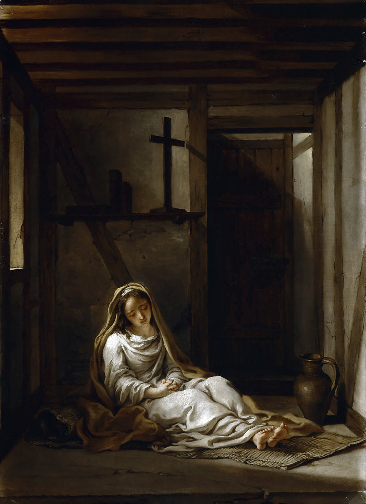 Detail of Saint Thaïs in her cell by Antoine Coypel