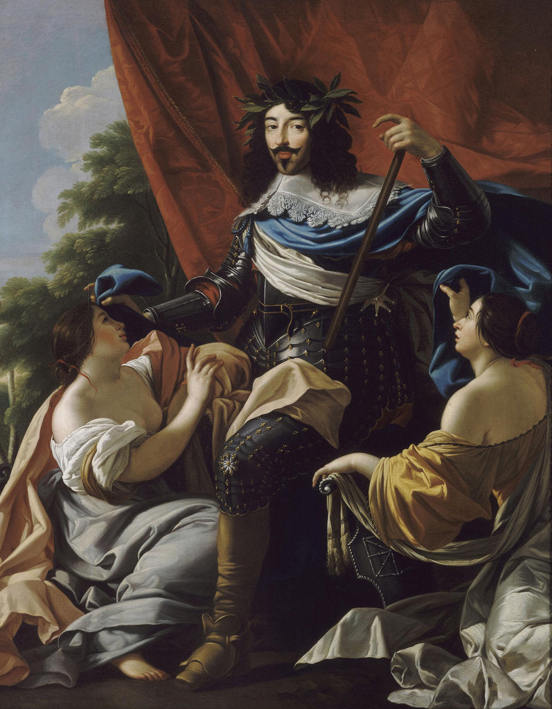 Detail of Portrait of Louis XIII of France by Simon Vouet