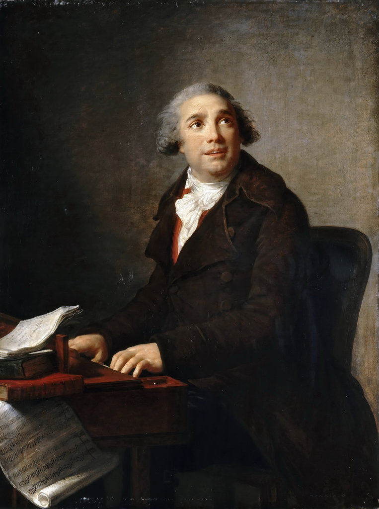 Detail of Portrait of Giovanni Paisiello at the Harpsichord by Marie Louise Elisabeth Vigée-Lebrun