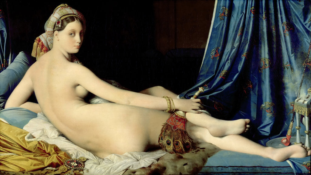 Detail of La Grande Odalisque by Jean Auguste Dominique Ingres