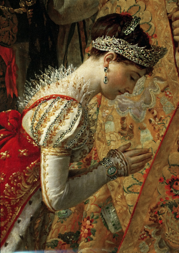 Detail of Empress Joséphine (The Coronation of Napoleon, Detail) by Jacques Louis David