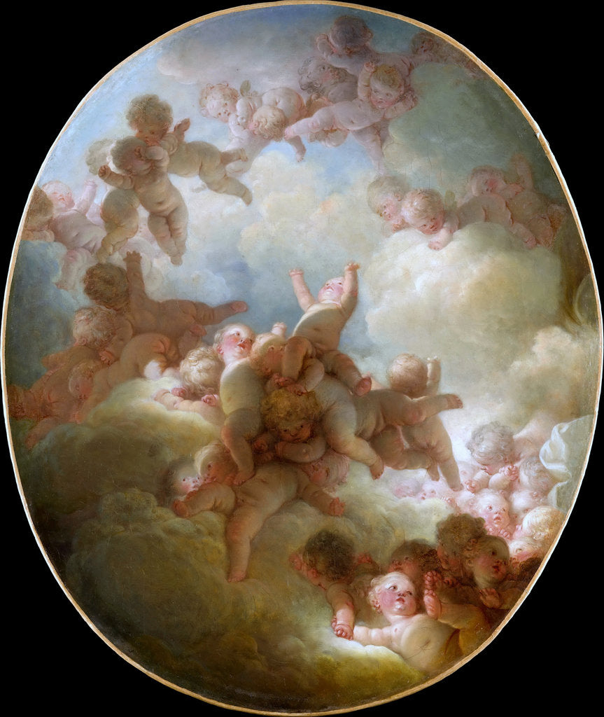 Detail of The Swarm of Cupids by Jean Honoré Fragonard
