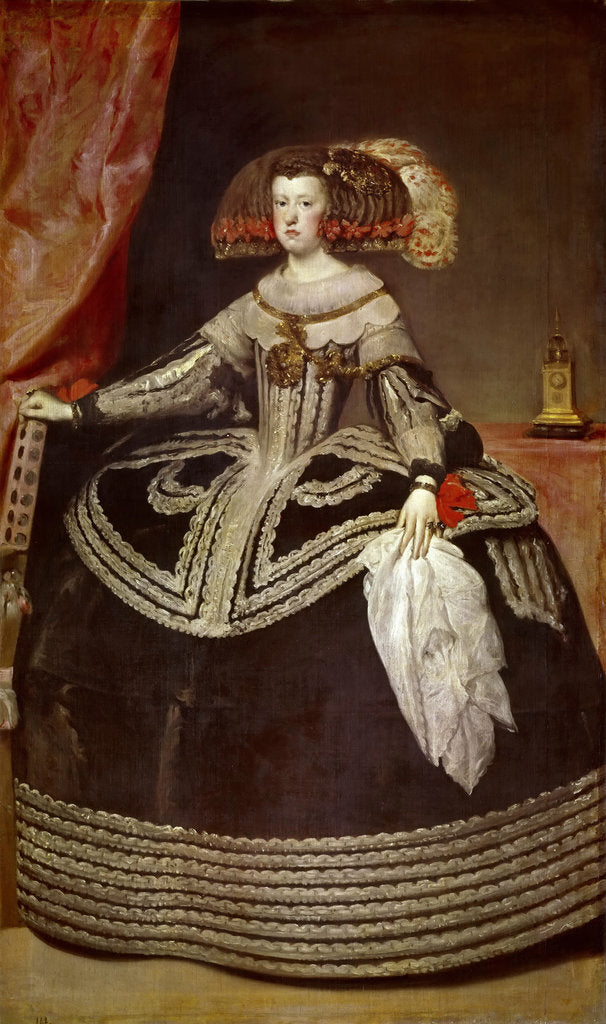 Detail of Portrait of Mariana of Austria (1634?1696) by Diego Velàzquez