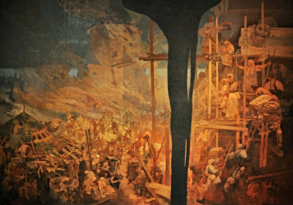 Detail of The Defense of Sziget against the Turks by Nicholas Zrinsky (The cycle The Slav Epic) by Alfons Marie Mucha