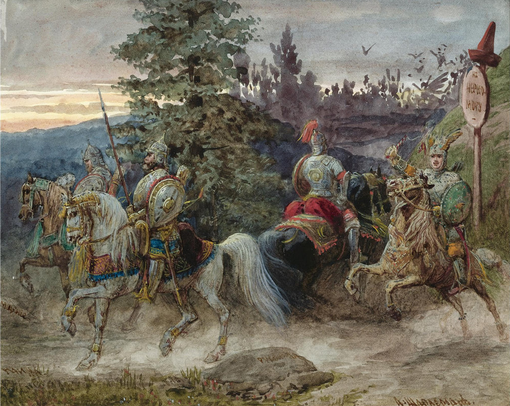 Detail of The Road to Chernomor. Illustration to the poem Ruslan and Lyudmila by A. Pushkin by Adolf Charlemagne