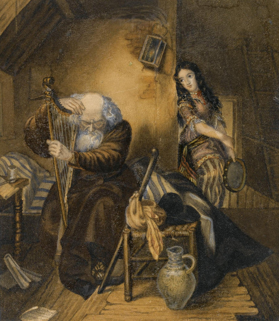 Detail of Illustration to the novel Wilhelm Meisters Apprenticeship by Johann Wolfgang von Goethe by Karl Pavlovich Briullov