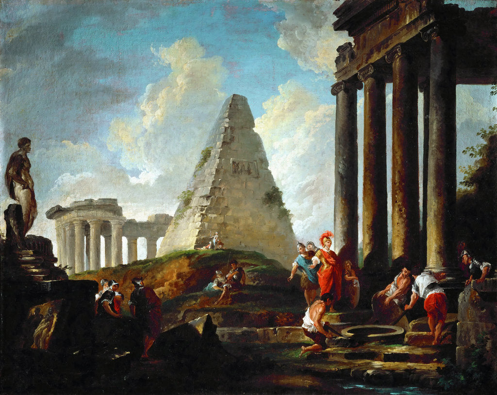 Detail of Alexander the Great Before the Tomb of Achilles by Hubert Robert