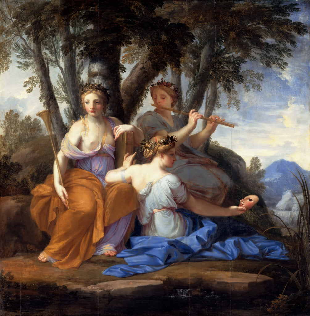 Detail of The Muses Clio, Euterpe, and Thalia by Eustache Le Sueur