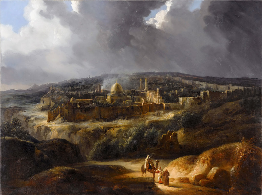 Detail of Jerusalem seen from Mount Josaphat by Auguste de Forbin