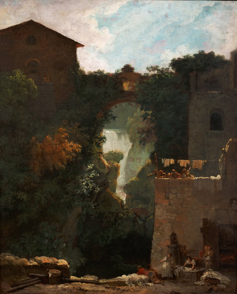 Detail of Les Cascatelles de Tivoli (Cascatelle Grandi in Tivoli) by Jean Honoré Fragonard