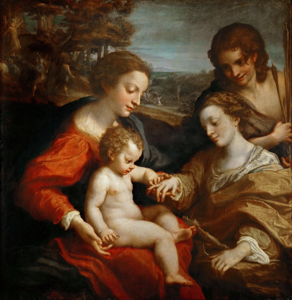 Detail of The Mystical Marriage of Saint Catherine by Correggio