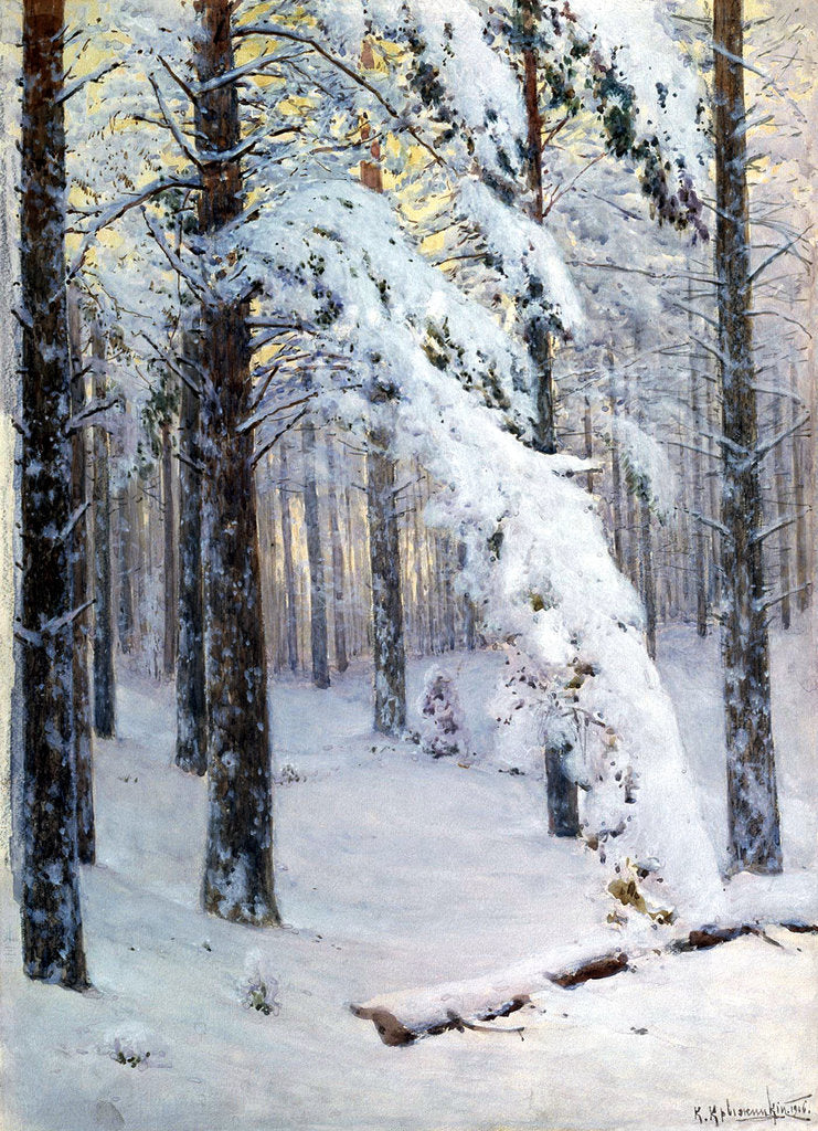 Detail of Winter Forest by Konstantin Yakovlevich Kryzhitsky